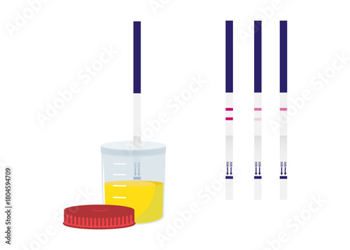 Positive pregnancy test result stock illustration