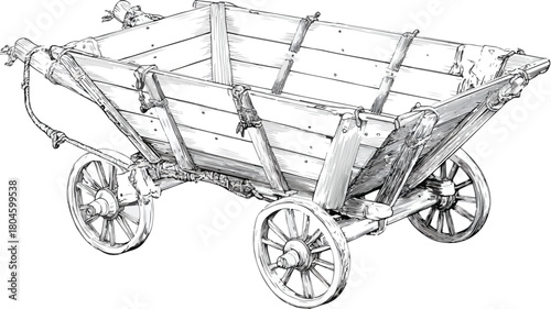 Professional Barrow Vector with Outline on White Background for Graphic Designers