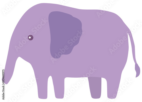 シンプルなぞうのイラスト ベクター素材