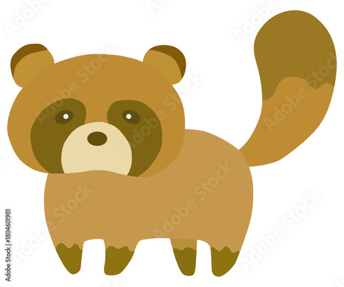 シンプルなたぬきのイラスト ベクター素材