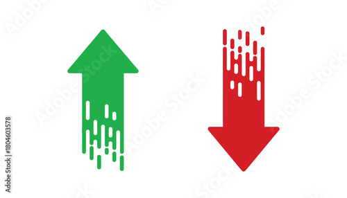 Up and down arrows stock market financial business concepts