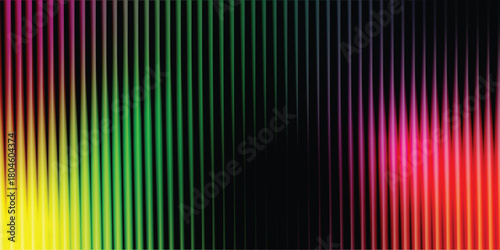 Vibrant Digital Light Lines Background, Glass ripple texture with dark gradient background, blue, and lilac light streaks. Futuristic distortion, moody abstract glow