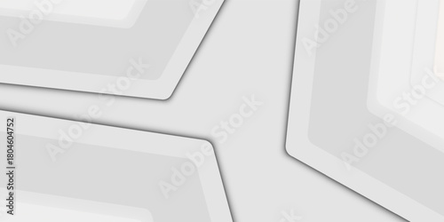 White silver soft geometric universal background for business presentation. Abstract elegant pattern. Frame borders. Minimalist empty lined blank BG. Modern digital minimal right left down up arrows.