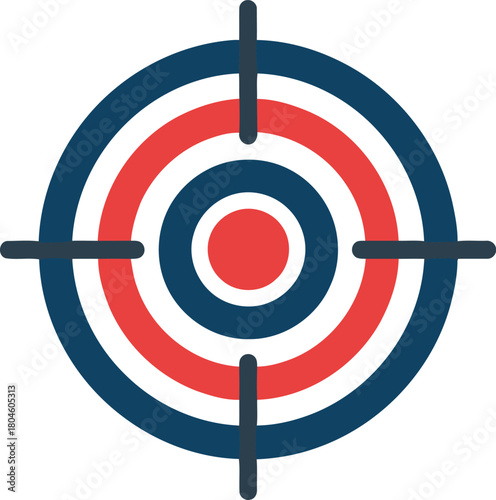 Aiming target with crosshairs for business strategy concept art
