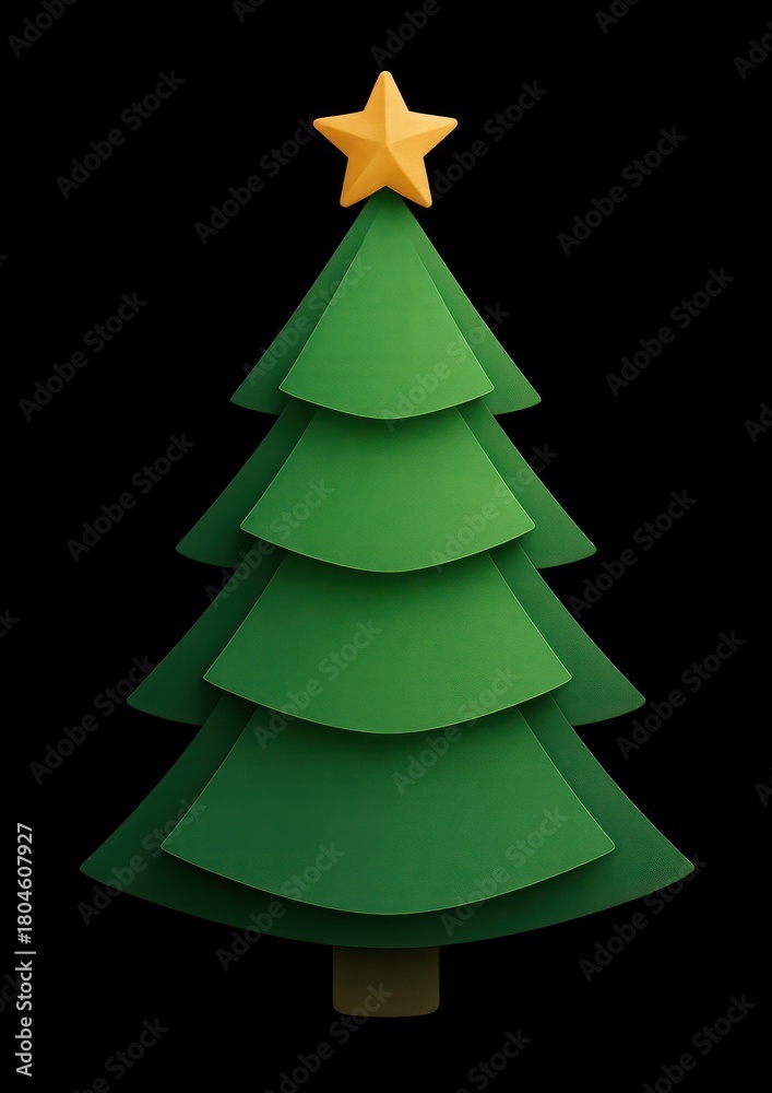 Obraz premium Minimalist festive tree design