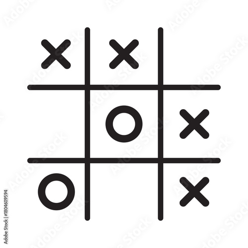 Tic Tac Toe Grid Classic Game Board.
