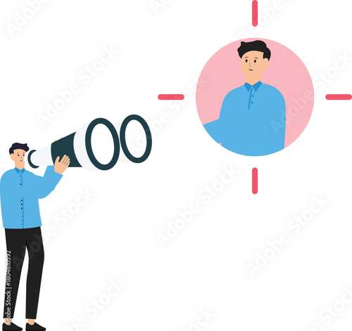 employee choice company is looking for employees to work, A creative businessman is considering a resume concept.
