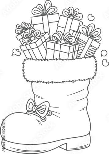 Christmas stocking gifts presents holiday celebration winter season festive joy fun