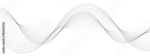 Dynamic flowing dots creating a modern abstract wave design for creative projects