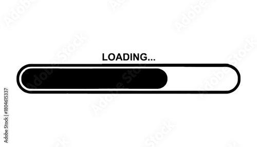 Download progress bar loading animation vector illustration