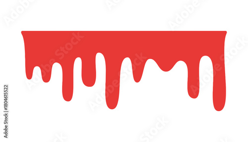 Red paint drip illustration graphic design vector element