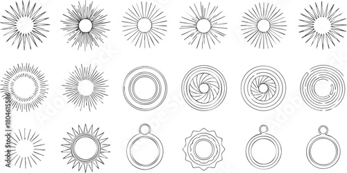 Radiant Sunburst Designs A Collection of Circular Geometric Ornaments