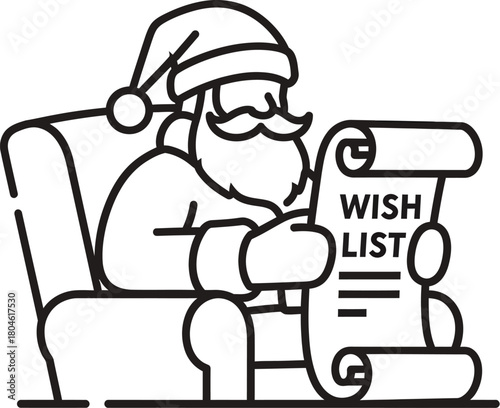 Santa claus christmas holiday wish list december winter season festive joy