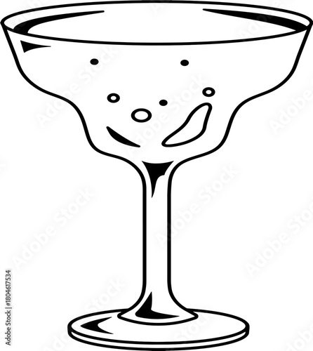 martini glass isolated on white
