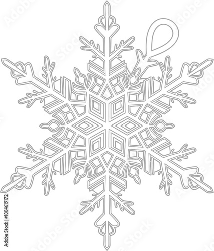 Snowflake winter christmas holiday snow ice crystal ornament decoration season cold