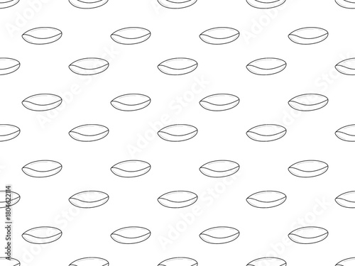 Simple Outline Repeating Coffee Bean Design Seamless Pattern Food