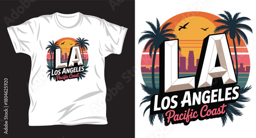 Beach graphic vector T shirt design print.