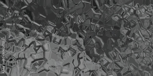 Abstract geometric mosaic pattern in grayscale with sharp edges and polygonal shapes, creating a crystalline or fractured surface effect for digital art and backgrounds