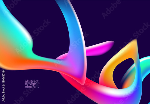 Abstract fluid background of wavy and liquid shpes. Colorful glass wallpaper.