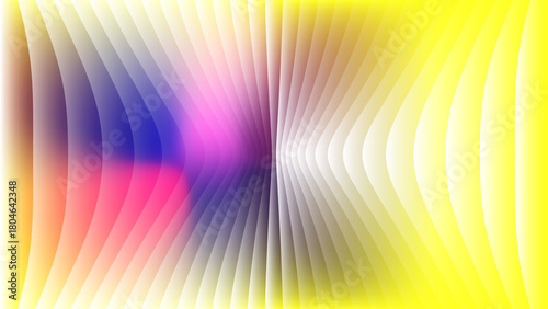 Vibrant abstract gradient background with converging wavy lines creating a dynamic tunnel effect