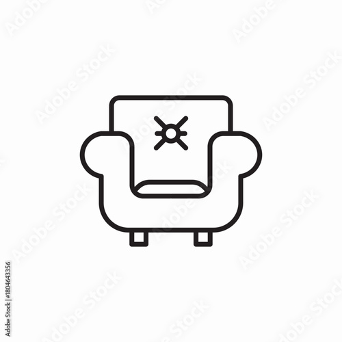 armchair seat icon sign vector