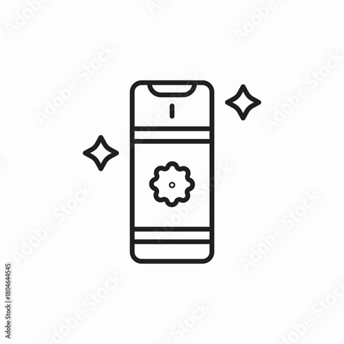 flower spray air icon sign vector