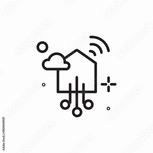 home internet cyber icon sign vector