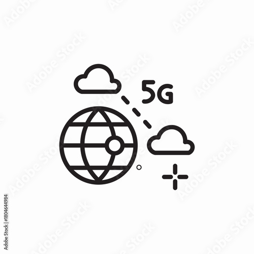 internet transfer 5g icon sign vector