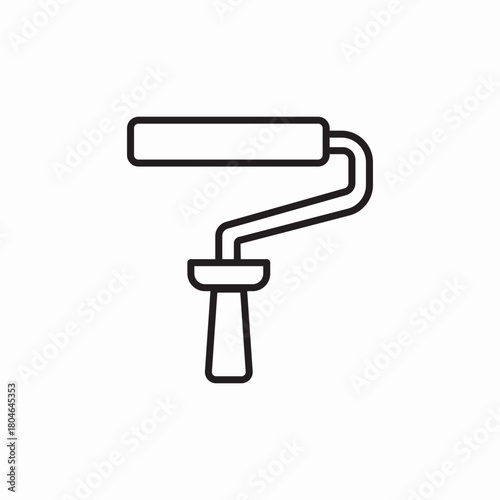 paint roller icon sign vector