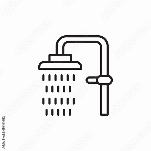shower douche icon sign vector