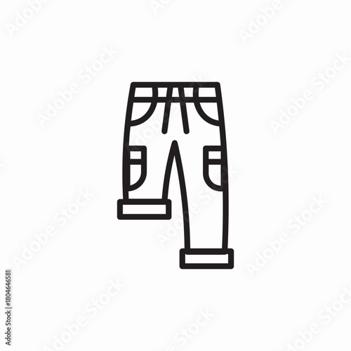trousers shorts icon sign vector