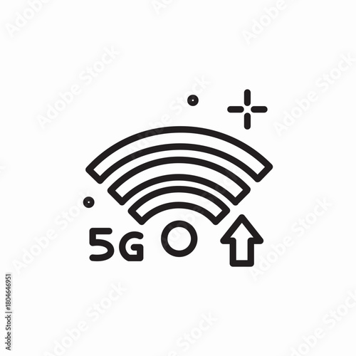 wifi internet 5g icon sign vector