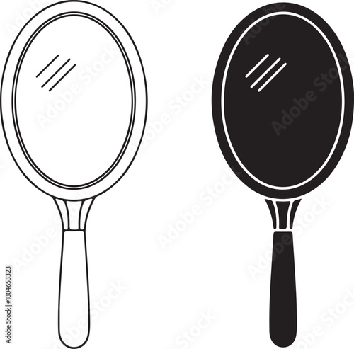 Elegant hand mirrors reflect sleek modern design