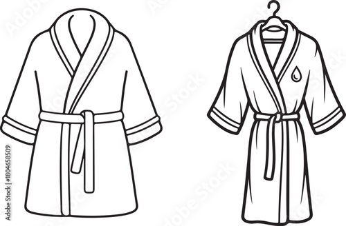vector illustration of a bathrobe