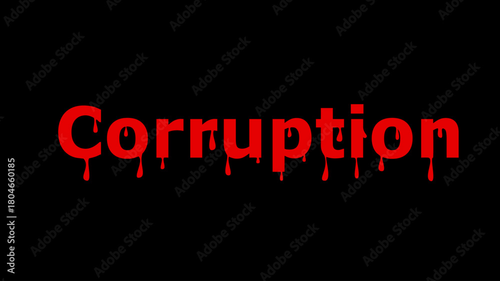 Fototapeta premium corruption on blood, war profiteering cases, 