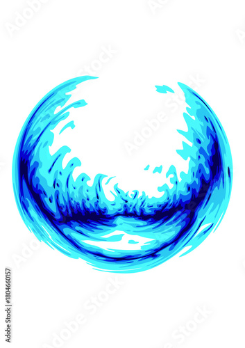 blue water splash