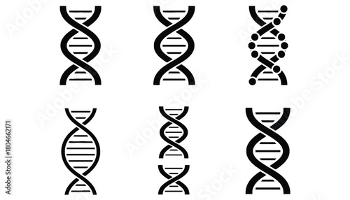 Dna structure vector set genetic code helix biology molecule