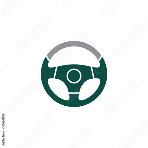 Car Control Steering Logo Vector Design