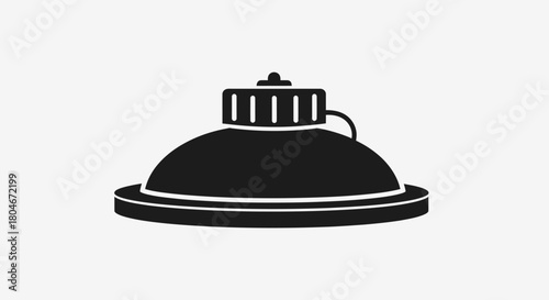 Black silhouette of a canteen with a cap, against a white background.