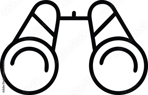 binoculars outline icon vector illustration