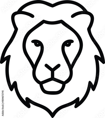 lion head outline vector icon