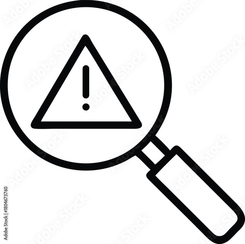 Risk analysis outline icon