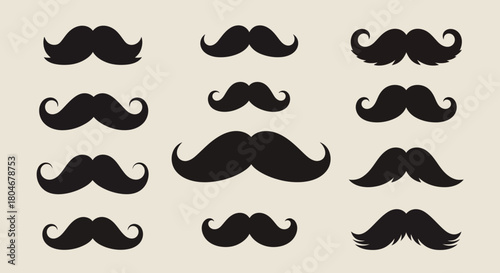 set of mustaches