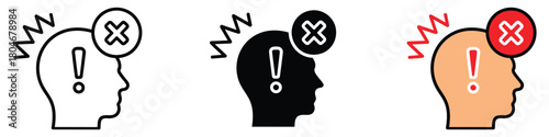 Panic icon vector. confusion and critical thinking symbol. vector illustration.