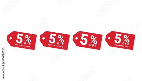 Five percent off sale discount offer limited time promotion