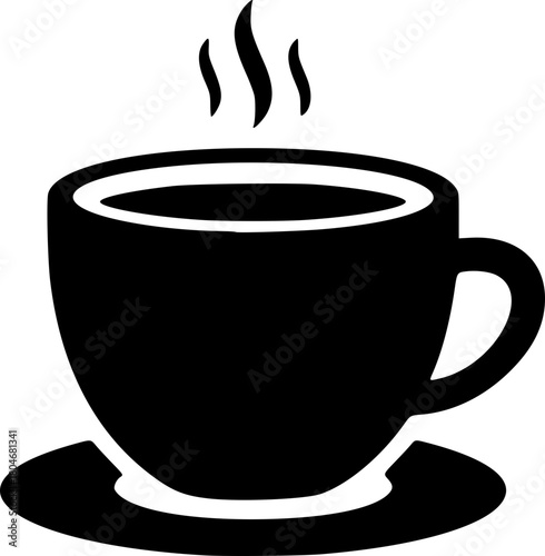 Hot Tea or Coffee Mug with Teabag Icon