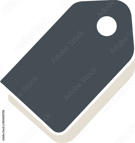Modern gray price tag label icon for retail and shopping sales