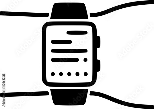 Modern Smart Watch or Wearable Technology Icon