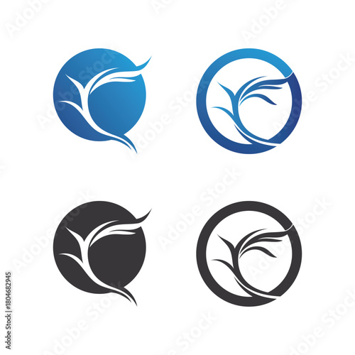 Waves beach logo and symbols template icons app