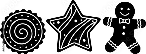 Star Shaped Christmas Cookie Icon